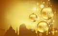 Rome City Ã¢â¬â¹Ã¢â¬â¹silhouette , Golden Christmas Balls decorations Royalty Free Stock Photo